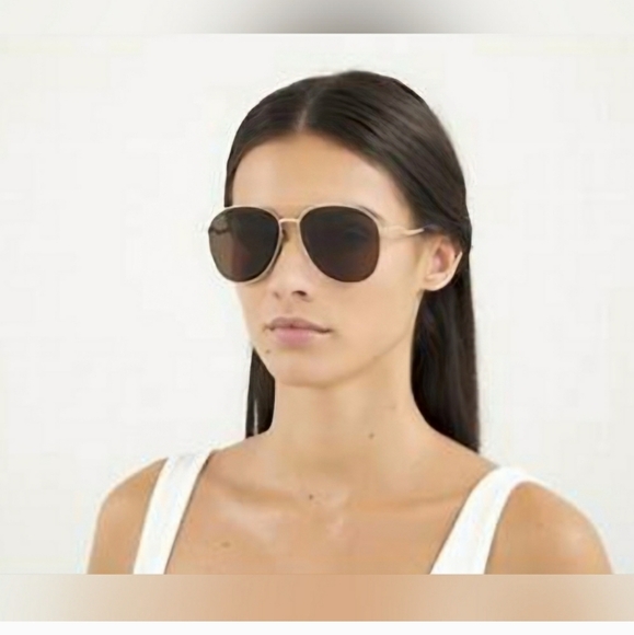 NEW Gucci Aviator Sunglasses Endura Gold Brown Lens - Picture 3 of 8